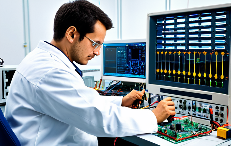 **
"A bright, modern laboratory filled with various electronic components and circuit boards. An engineer, fully clothed in appropriate attire, is meticulously working on a complex circuit design, using a multimeter and soldering iron. The scene showcases the creativity and precision of electronics engineering. Safe for work, appropriate content, fully clothed, professional, perfect anatomy, correct proportions, natural pose, well-formed hands, proper finger count, natural body proportions, high quality."
**