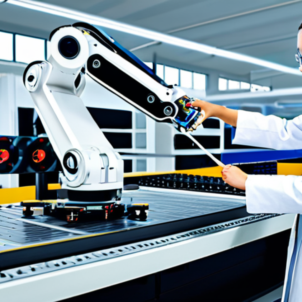 전자기술사와 디지털 트랜스포메이션 - Smart Factory Automation**

"A professional electronics engineer in a clean, modern smart factory en...