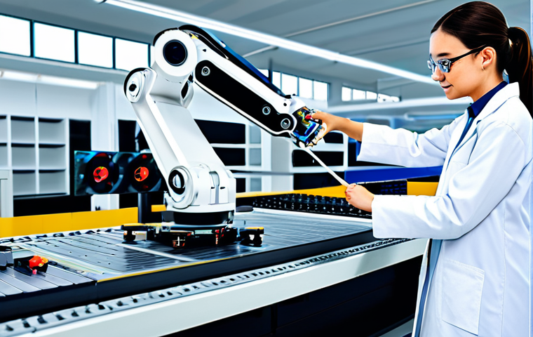 전자기술사와 디지털 트랜스포메이션 - Smart Factory Automation**
"A professional electronics engineer in a clean, modern smart factory en...