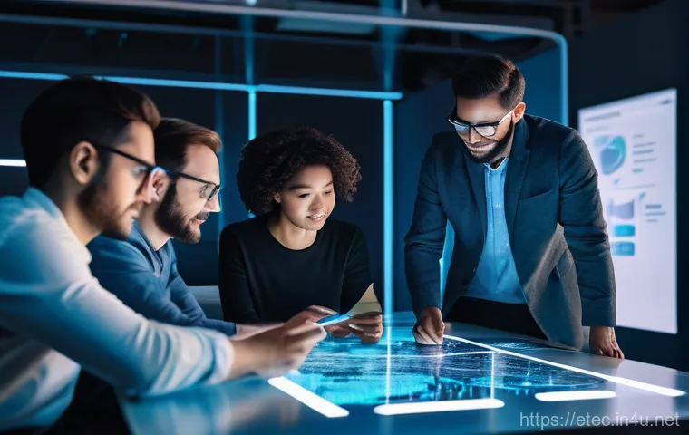 전자기술사와 직무 관련 최신 기술 학습 - A professional and confident group of diverse electronic engineers, dressed in business professional... 전자기술사와 직무 관련 최신 기술 학습 - A professional and confident group of diverse electronic engineers, dressed in business professional...